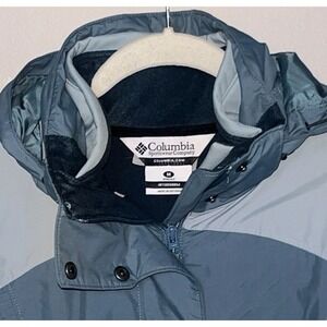 Columbia Gray Blue Turquoise 3-in-1 Zip Hooded Insulated Jacket Women's L